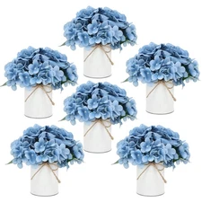 Flower Table Centerpieces - Set of 6 Floral Arrangement Artificial Wedding Hy...