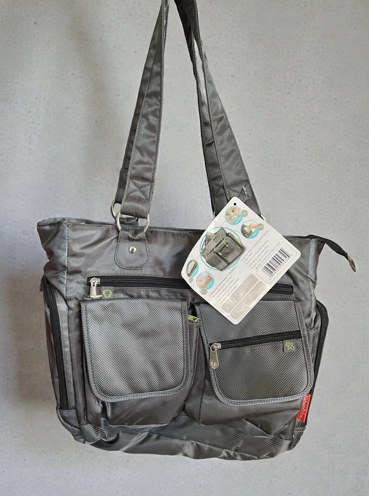 Fisher-Price Fastfinder Deluxe Fashion Diaper Tote Olive/Green Medium