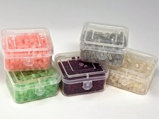 Glass Cube Seed Beads 5 Colors 200 grams 5 Flip Top Plastic Storage Boxes 2