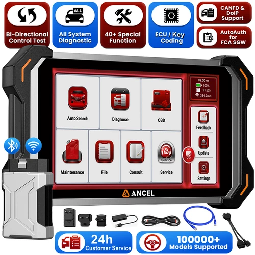 ANCEL DS600BT OBD2 Scanner Car Diagnostic Tool Key Coding Lifetime Free Update