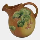 Roseville Fuchsia Brown 1938 Vintage Art Pottery Ceramic Ice Lip Pitcher 1322