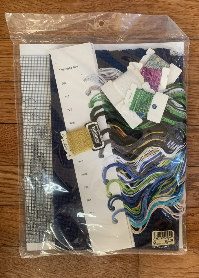 THE ART OF DISNEY CROSS STITCH KIT CINDERELLA CASTLE NEW 16" X 20" Rare Find - Image 2 of 4