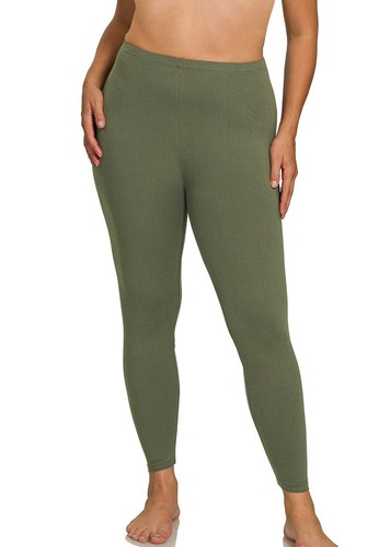 Zenana Premium Mikrofaser Leggings🍯Volle Länge Training Hohe Taille Yogahose - Bild 19 von 100