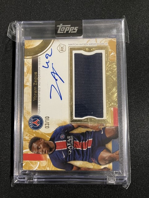 Topps Exhibition PSG Yoram Zague On Card Auto Patch /10 Rookie