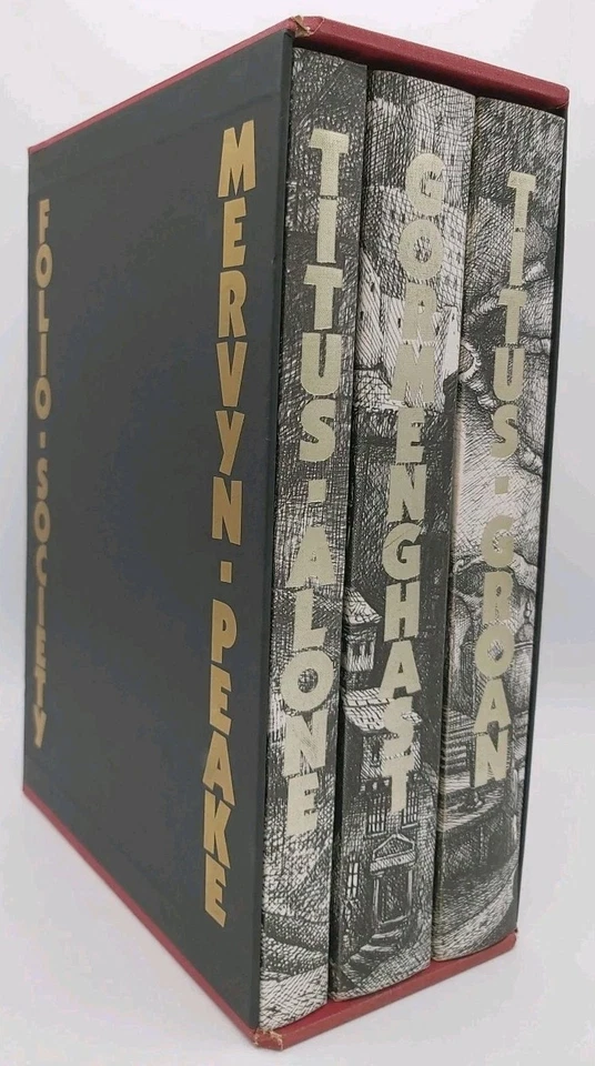 The Folio Society Gormenghast Mervyn Peake Trilogy Illustrated by Peter Harding - Image 3 of 4