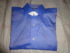 Brooks Brothers Shirt Mens 16/35 Blue Regent 100 American Supima Cotton