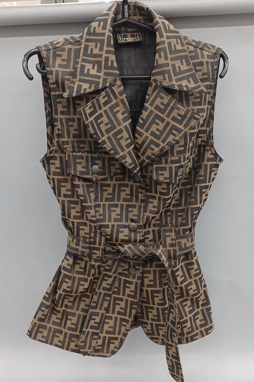 Fendi — FENDI size 42 Zucca print vest