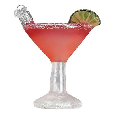 Old World Christmas Cosmopolitan Cosmo Cocktail Glass Ornament 32274 FREE BOX