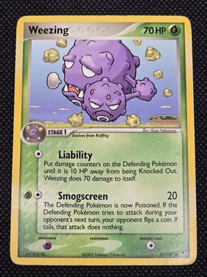 Weezing Uncommon Normal Deoxys 51/107 LP Pokémon TCG LP -- L19