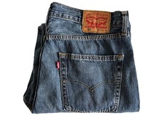 Levi's Men's 565 Jeans 36x34 Loose Straight Denim Pants Medium Wash Blue Cotton