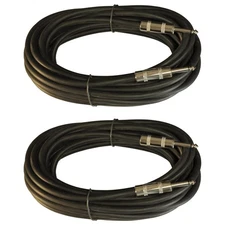 2- 25' FT 12 GA gauge 1/4" pro SPEAKER CABLE AMP PA DJ
