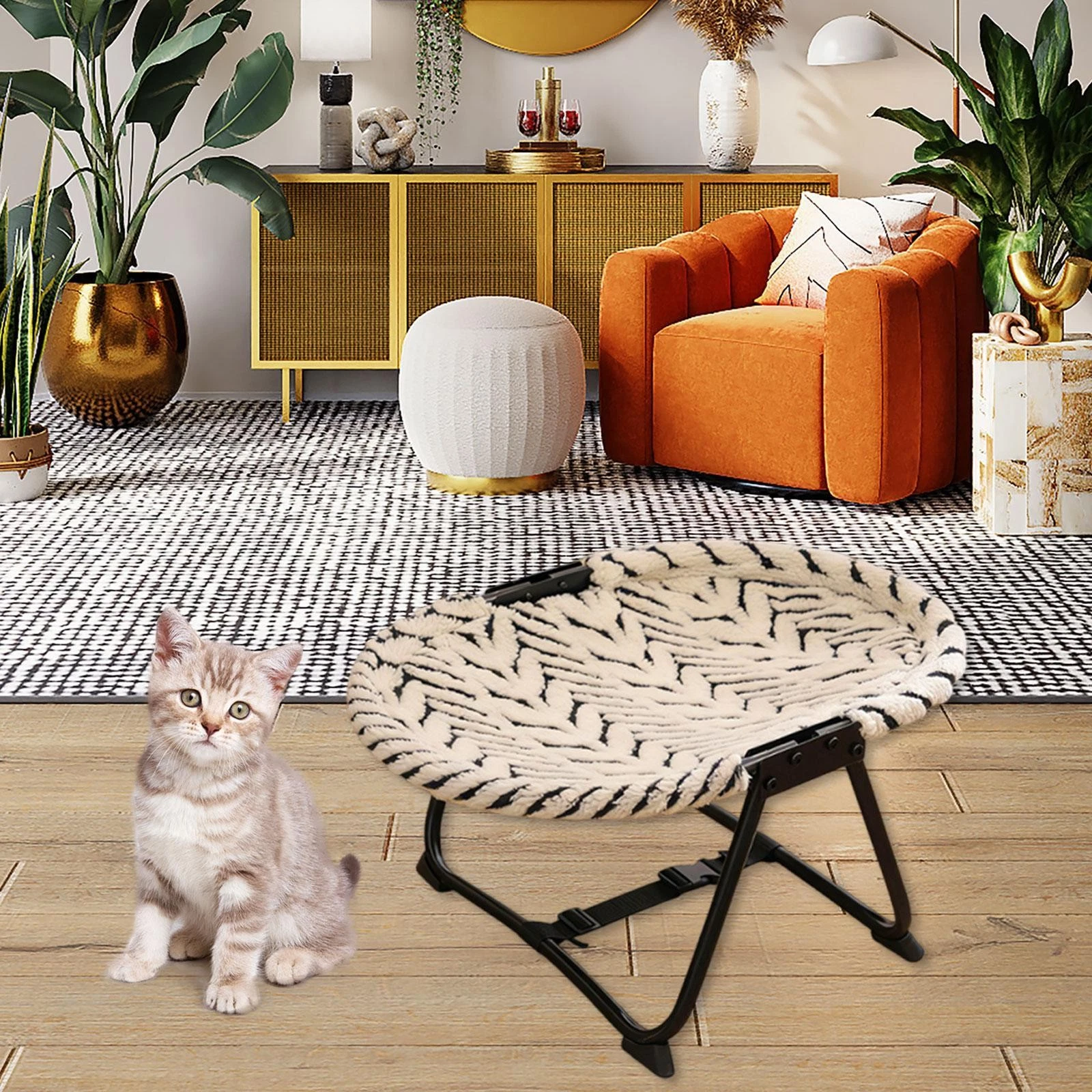Elevated Pet Bed Supplies Furniture Multifunctional Comfortable Metal Frame