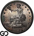 1878-S Trade Dollar, WoW, Lustrous W/ Great Strike, Gem BU++ Album Toner