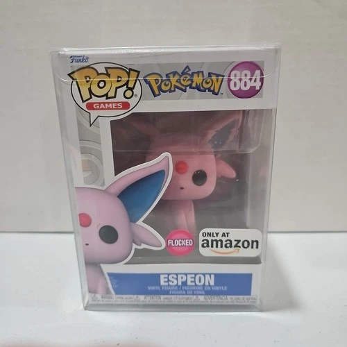 Funko Pop! Vinyl: Pokémon - Espeon (Flocked) Exclusive #884 W/Protector