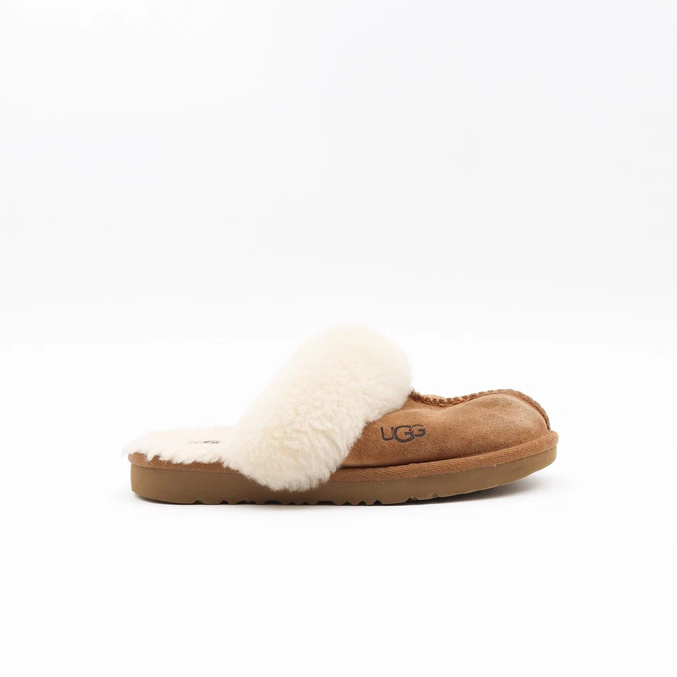 UGG Kids Kid Slip-Ons Beige Size UK 2.5 Suede Slippers