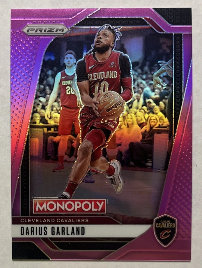 2024-25 Prizm Monopoly Darius Garland Pink Prizm #’d 10/199 Jersey # Cleveland - Image 2 of 4