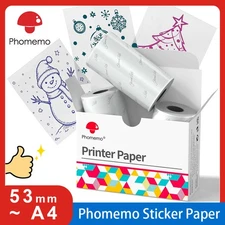Phomemo Pocket Mobile bluetoothPrinter Self-Adhesive Thermal Paper Sticker Paper