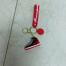 Assorted Silicone Air Jordan 1 Bred Keychain Accessory