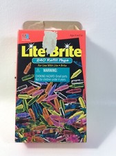 NEW 1995 Hasbro Lite Brite Classic 240 Refill Pegs Damaged Box Sealed PKG