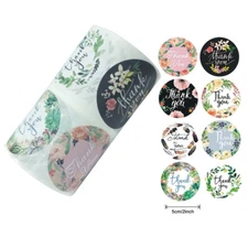40 THANK YOU STICKERS FOR SMALL BUSINESS ENVELOPE SEALS LABEL STICKERS 1.5"