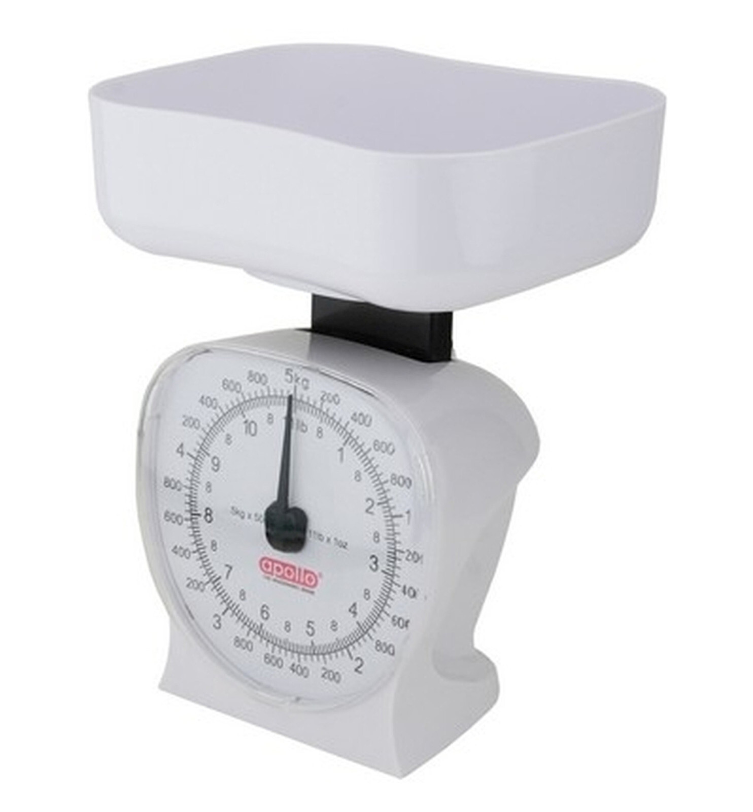 Apollo 5Kg 11Lb Mechanical White Kitchen Food Cooking Household Weighing Scale