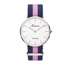 Classic Minimalistic Nylon Quartz Wrist Watch