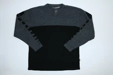 Mens 33 Degrees Gray V Neck Sweater Medium M EUC