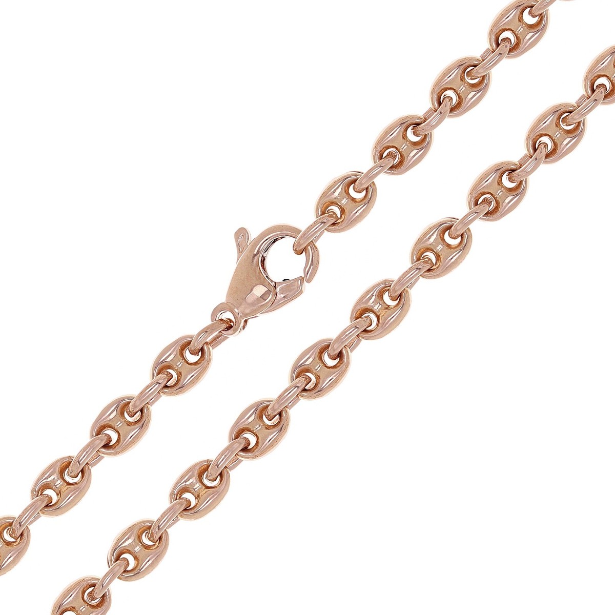 10k Rose Gold Solid Mariner Link Chain Necklace 28