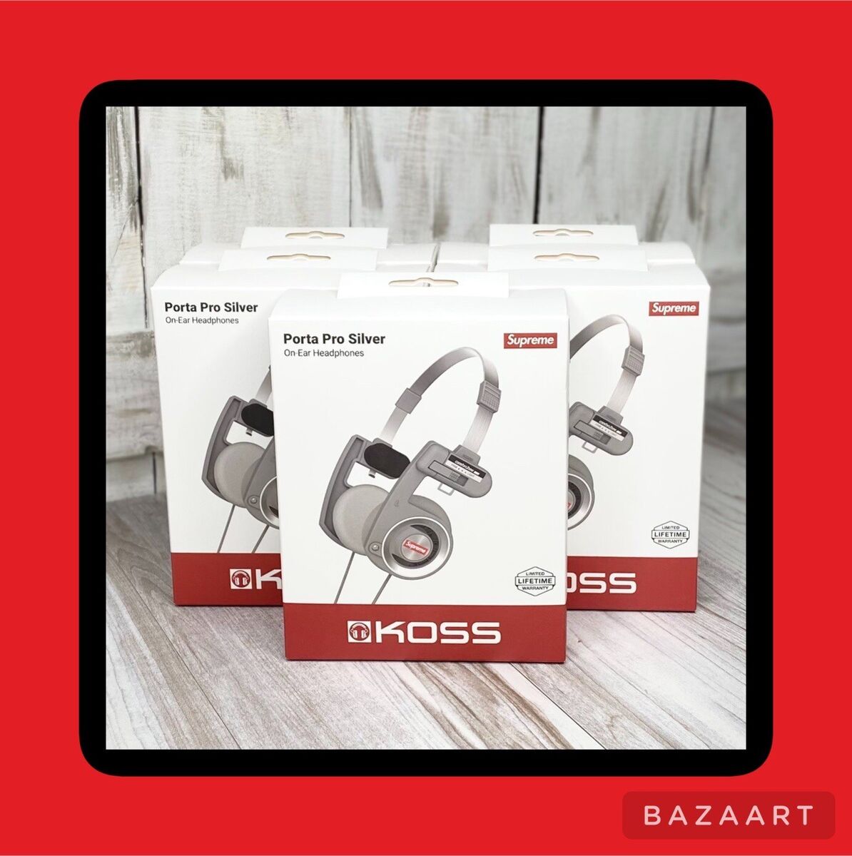 Supreme Koss PortaPro Headphones Silver   READY TO SHIP   Brand New ✅✅✅