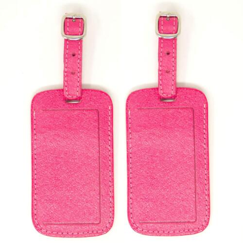 Luggage Tag Genuine Leather Travel ID Tags with Adjustable Leather Strap, Add... - Picture 3 of 6