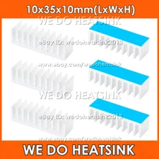 10x35x10mm Silver Heatsink Radiator Cooler With Thermal Pad for DIP40 IC CPU GPU