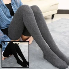 Girls Ladies Women Thigh High Over the Knee Socks Extra Long Cotton Stockings