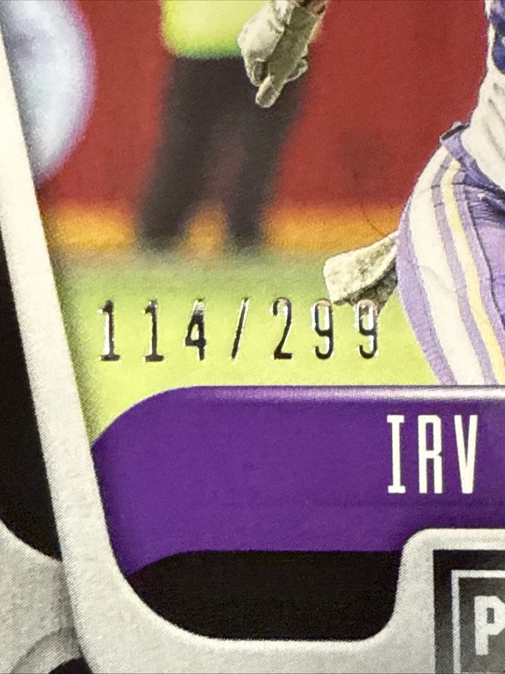 2020 PANINI PLAYBOOK IRV SMITH JR HOT ROUTES /299 VIKINGS - Image 3 of 4