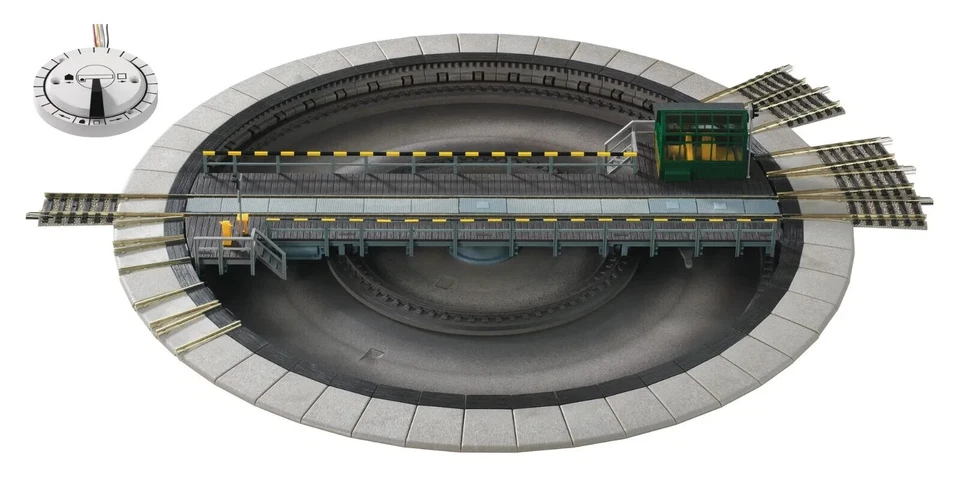 Fleischmann 6152 placa giratoria. Escala H0. Corriente DC. Con rampas adicionale - Imagen 2 de 4