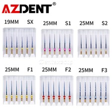 6pcs AZDENT Endodontic Dental Endo Files Rotary NITI Files X-Pro Gold Taper File