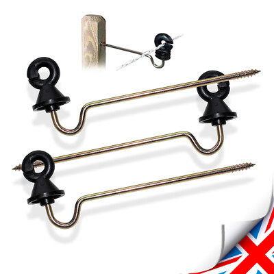 Screw-Type Long Offset Ring Insulators For Electric Fencing - Cranked Distance Fence Posts