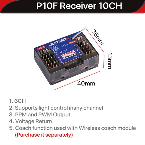 DUMBORC DDF-350 Transmitter Receiver 2.4G 10CH Digital Radio Remote Controller - Picture 14 of 41