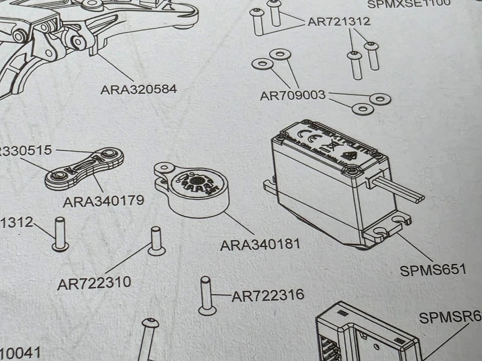 Arrma Direct Mount Servo Saver Horn ARA340181 23T Big Rock Kraton Typhon Mojave - Image 2 of 4
