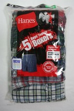 202X01 Hanes B841W5 Boy's Tagless Boxers LG 14-16 Assorted
