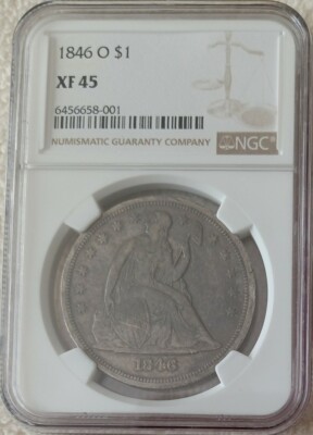 1846-O Liberty Seated dollar, NGC XF45, with toning | eBay