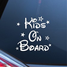 Kids on Board Disney Car Window Glass Sticker Vinyl Decal Child Van Sign Child