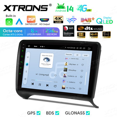 9'' Für AUDI TT 8J Autoradio Android 14 Qualcomm 665 8-Kern 8G+256GB GPS Navi DTS