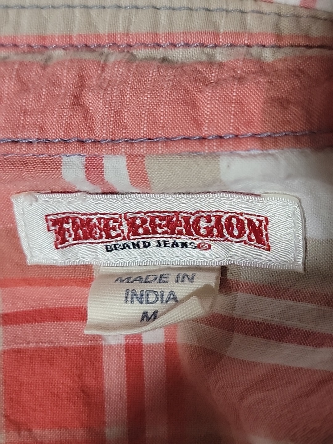 True Religion Western Pearl Snap Button Down LS Size M Women's Plaid Shirt #C thumbnail 13