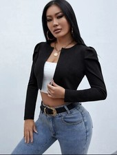 Women Slim Blazer Formal OL Work Jacket Ladies Long Sleeve Outwear Suit Coat Top