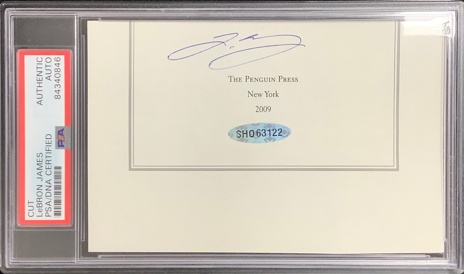 LeBron James Signed Cut Page NBA Lakers Cavs Heat Auto PSA/DNA Upper Deck UDA