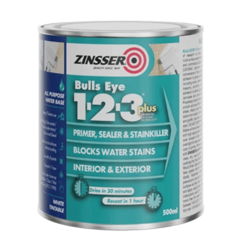 Zinsser Bulls Eye 123 Plus Primer Sealer Stain Block Killer Interior ...