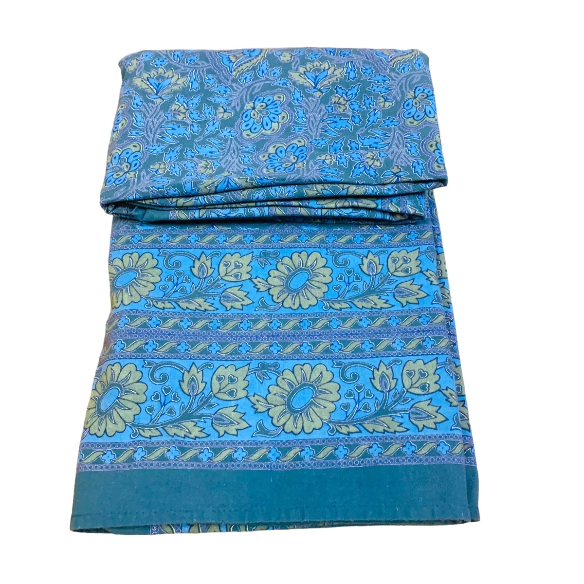 Urban Outfitters Siya Floral Tapestry Cloth 68 x 102 Blue Green Throw Bed Cover