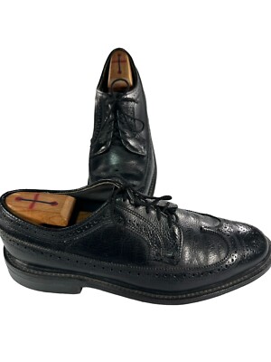 Vintage Dexter Classic Black Wingtip Shoes Dexter Black Wingtips - Mens Lace up - Oxfords - Mens Shoes  main image 4