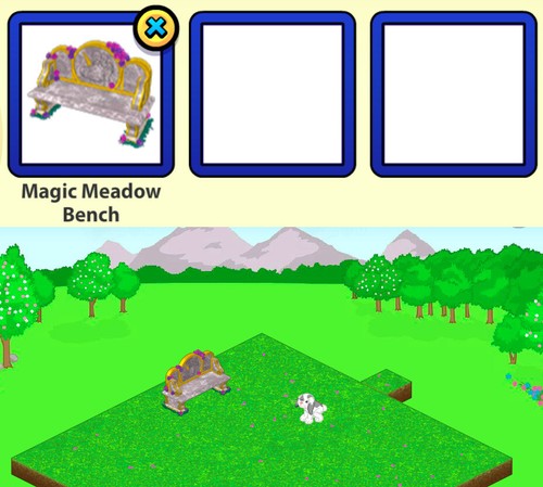 2021 Ganz eStore MAGIC MEADOW ?? Box Promo Webkinz Furniture: Magic Meadow Bench