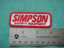 Simpson  Racing Safety Equipment Team Service Parts Dealer Hat Pocket Patch